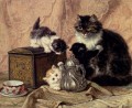 Teatime For Kittens chat animal Henriette Ronner Knip